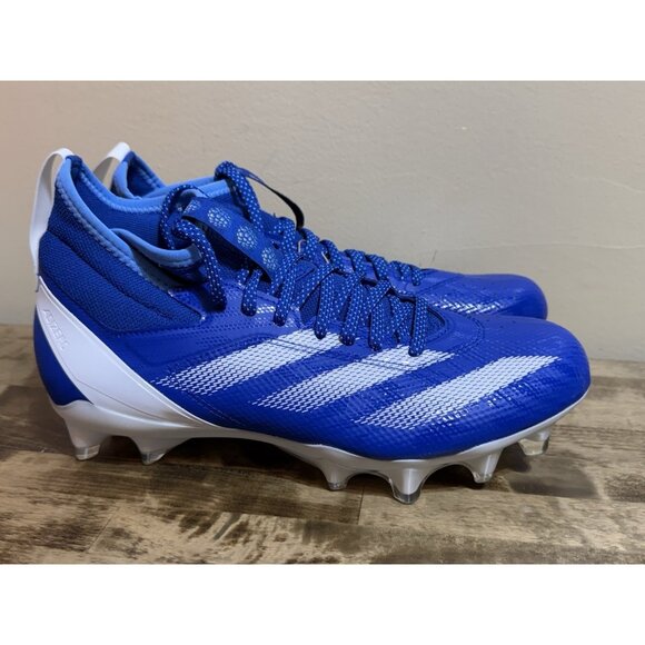 Adidas Adizero Impact Football Cleats | Blue • White | Men's Size 8 | IF2456 - Picture 1 of 10